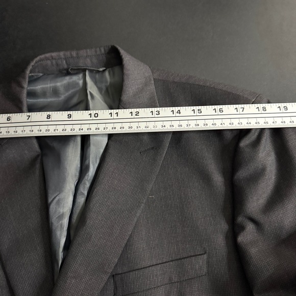 Calvin Klein Extreme Slim Fit Charcoal Wool Double Breasted Blazer 44R - Picture 9 of 10